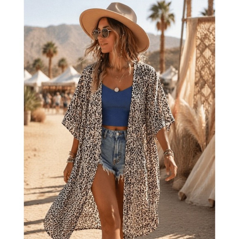 Daytrip Leopard Print Kimono